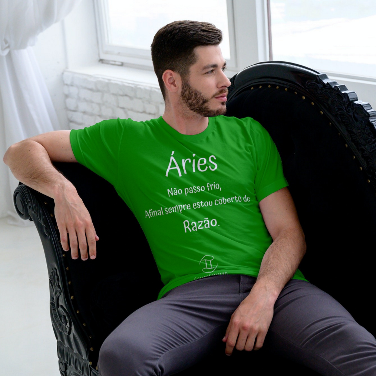 Nome do produto: T-Shirt Masculina Básica Cores I - Áries - Coleção Diversas