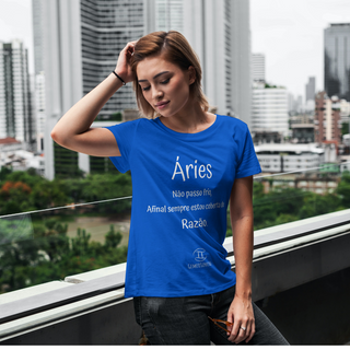 Nome do produtoT-shirt Feminina Básica Cores I - Áries - Coleção Diversas