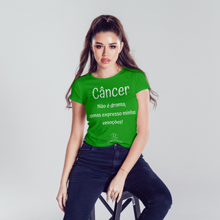 Nome do produtoT-shirt Feminina Básica Cores I - Câncer - Coleção Diversas