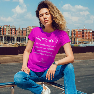 Nome do produtoT-shirt Feminina Básica Cores I - Capricórnio - Coleção Diversas