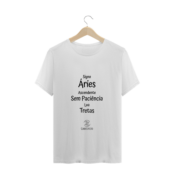 T-Shirt Masculina Prime  Branca I - Áries - Coleção Ascendente