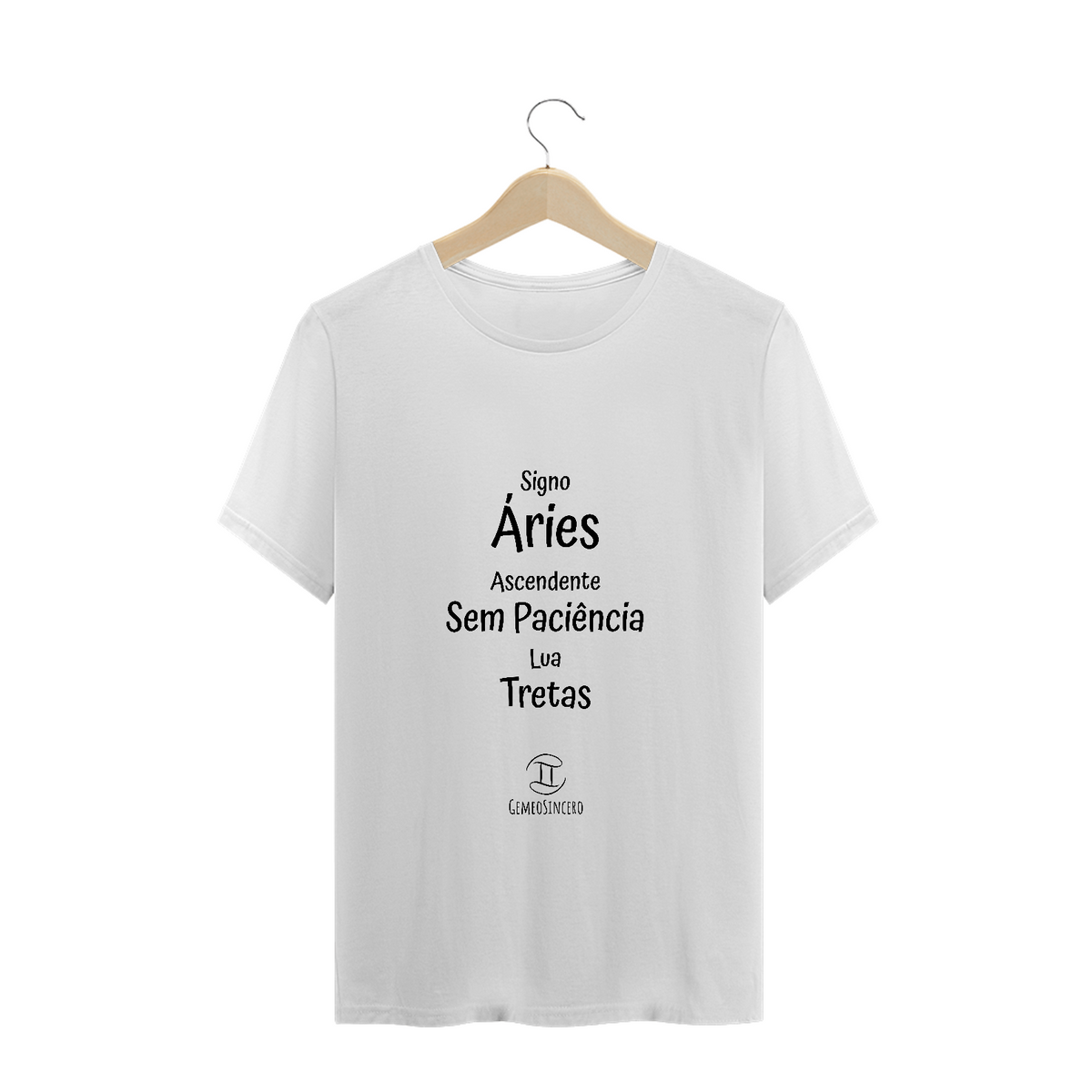 Nome do produto: T-Shirt Masculina Prime  Branca I - Áries - Coleção Ascendente