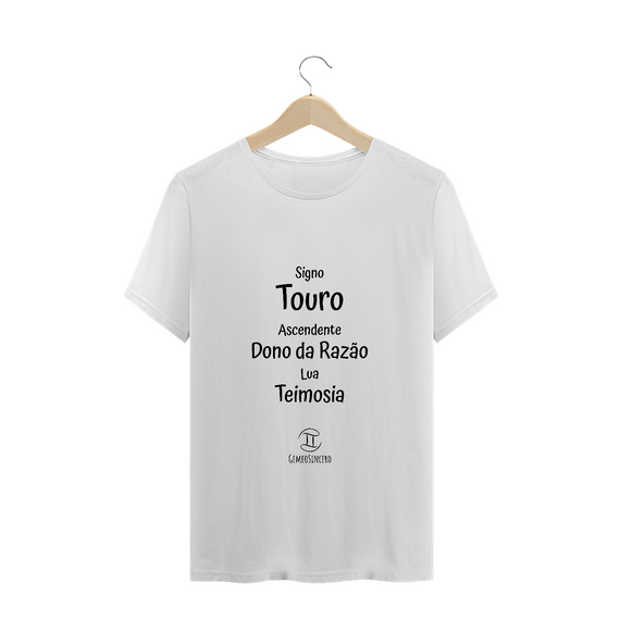 T-Shirt Masculina Prime  Branca I - Touro - Coleção Ascendente