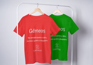 Nome do produtoT-Shirt Masculina Básica Cores I - Gêmeos - Coleção Diversas