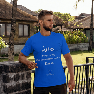 Nome do produtoT-Shirt Masculina Básica Cores I - Áries - Coleção Diversas