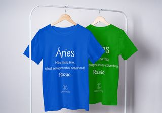 Nome do produtoT-Shirt Masculina Básica Cores I - Áries - Coleção Diversas