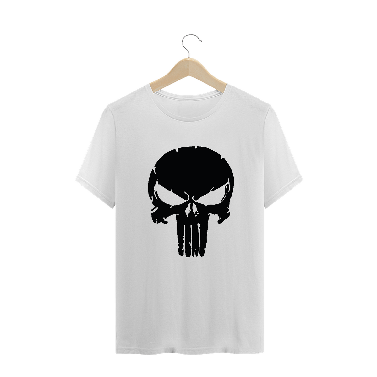 Nome do produto: Camiseta de Malha Quality Skull Punisher (Preto)
