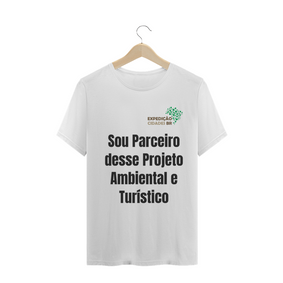 Camiseta com Logo + Escrita: Sou Parceiro desse Projeto Ambiental e Turístico