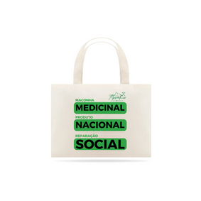 Eco Bag Verde e Preto - Medicinal, Nacional e Social