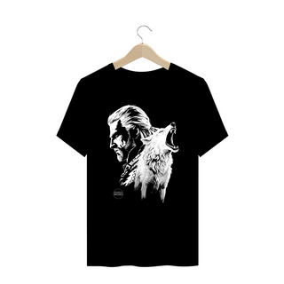 Nome do produtoCamiseta Plus Size The Witcher Lobo Branco