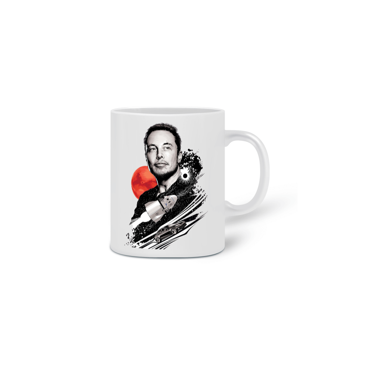 Nome do produto: Caneca - Elon Musk [Tesla & SpaceX]