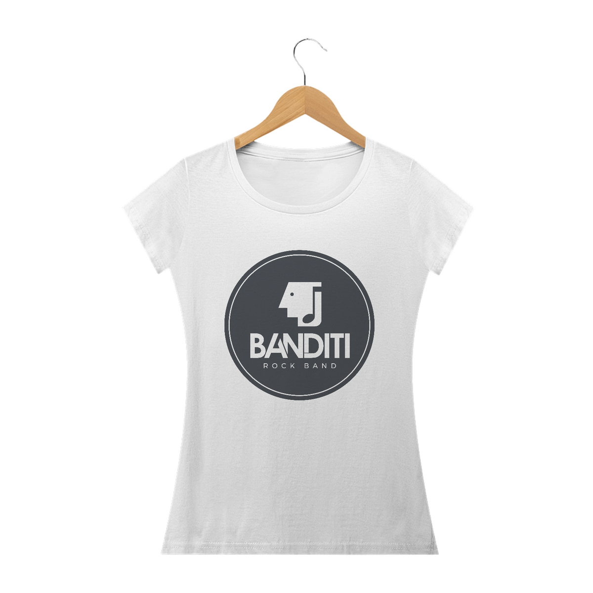 Nome do produto: Camiseta Baby Long - Banditi Rock Band