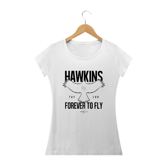 Camiseta Baby Long - Hawkins Forever to Fly