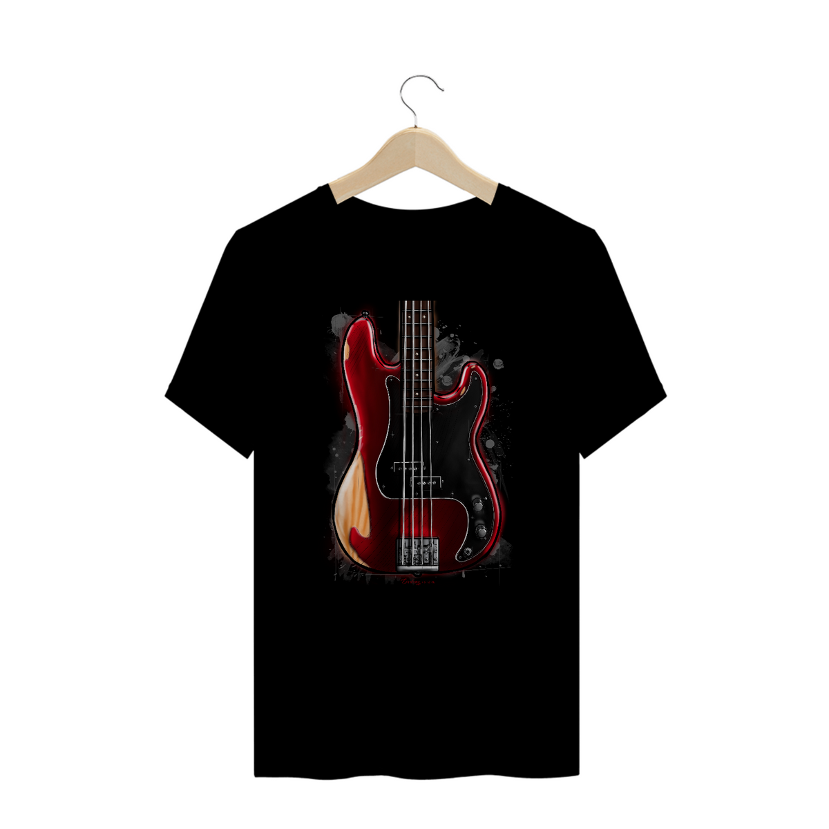 Nome do produto: Camiseta Plus Size - Fender Nate Mendel Precision Bass