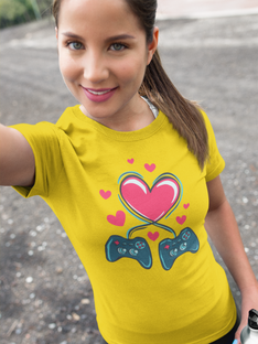 Nome do produto2 players love - Camiseta Gamer