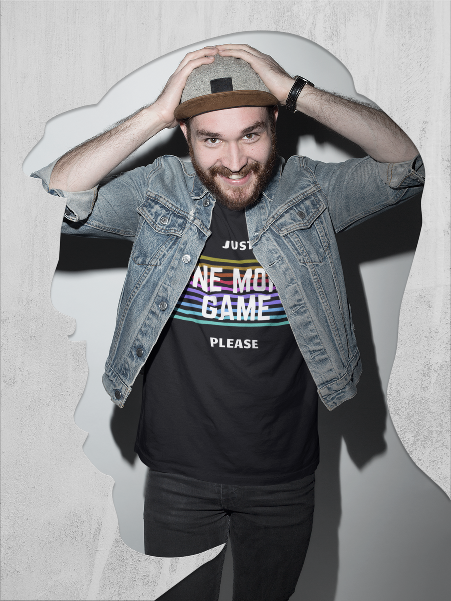 Nome do produtoJust one more game please, camiseta gamer