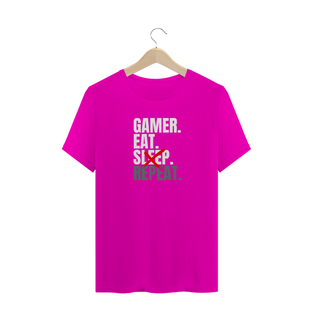 Nome do produtoGamer. eat, sleep, repeat camiseta gamer