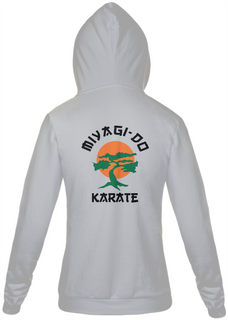 Moletom com zíper Miyagi-do Karate clara