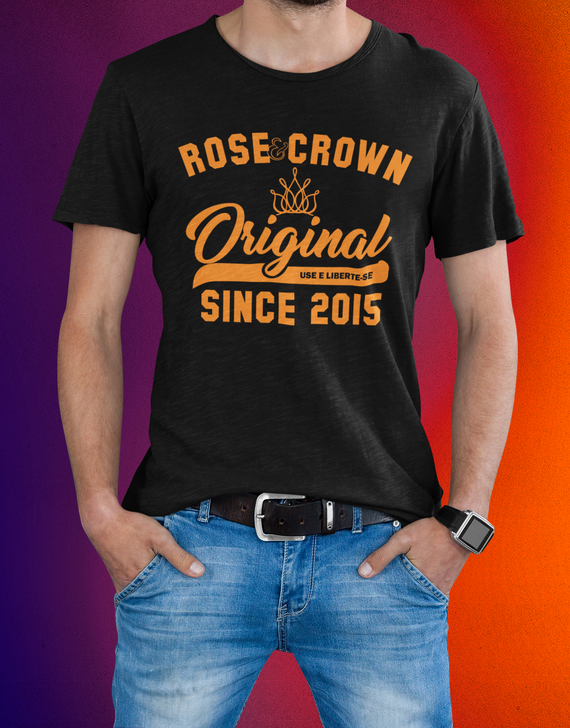 Camiseta ROSE&CROWN Original Preta