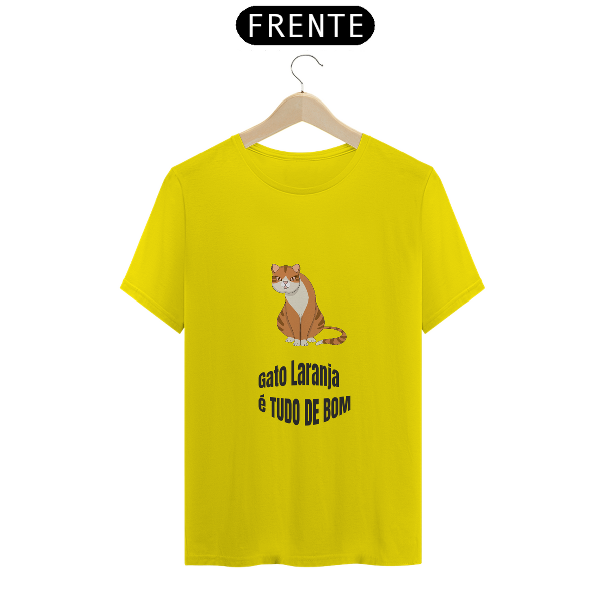 Nome do produto: Camiseta Unisex Gato Laranja