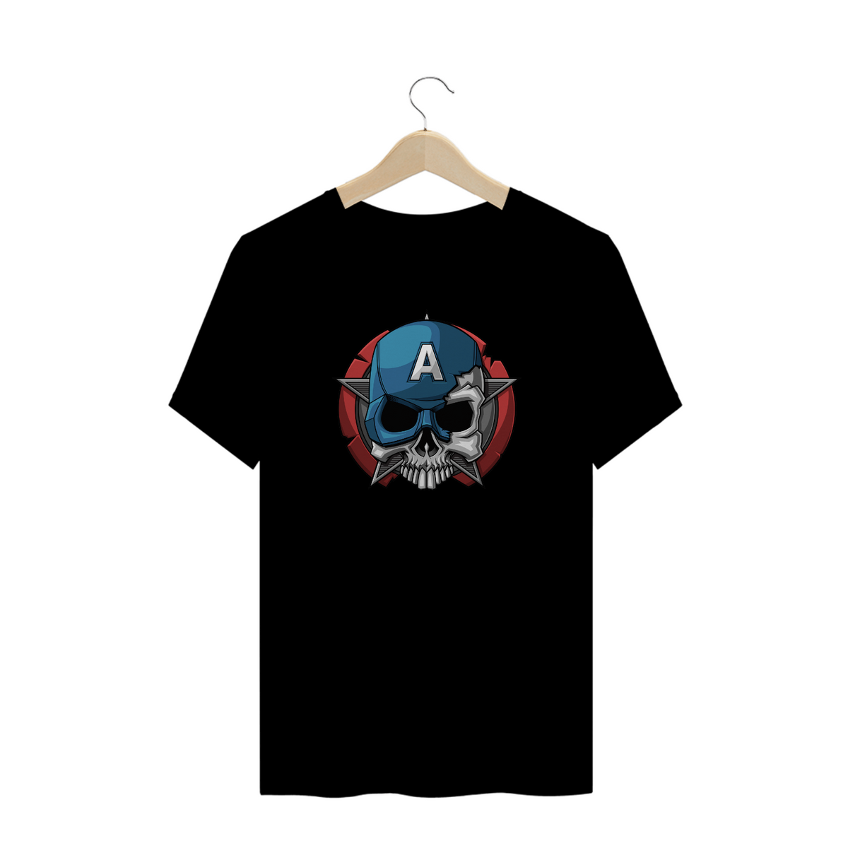 Nome do produto: T-Shirt Capitão América Caveira