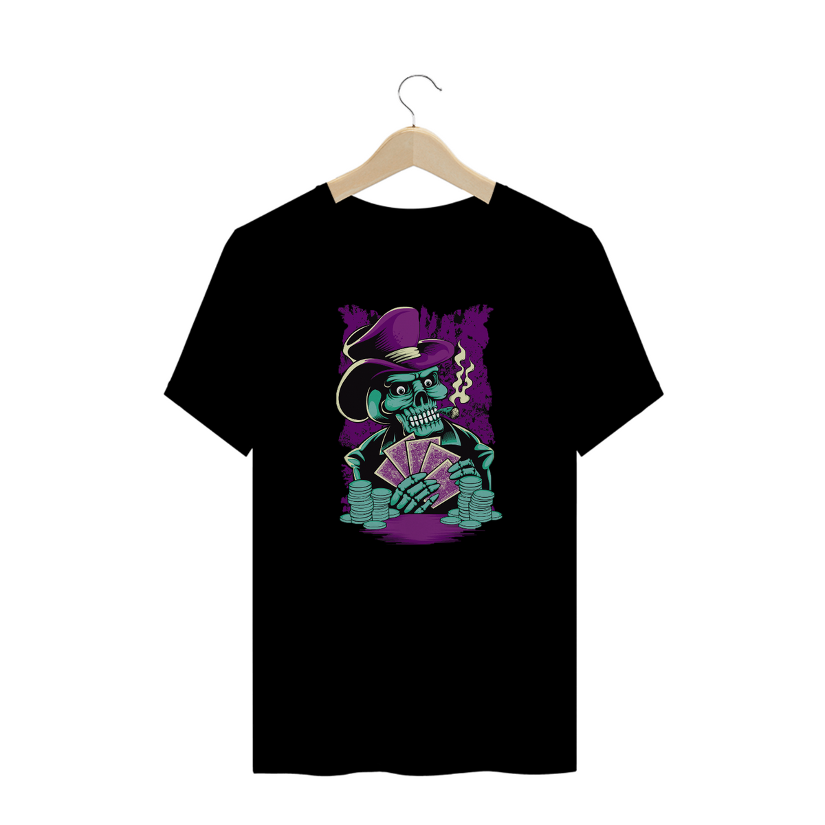 Nome do produto: T-Shirt Poker Skull