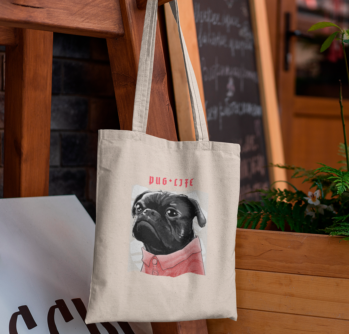 Nome do produtoEcobag Pug Life