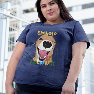 Nome do produtoCamiseta Plus Size Vira-lata Caramelo Símbolo Nacional