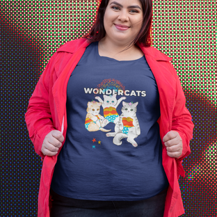 Nome do produtoCamiseta Plus Size Wonder Cats