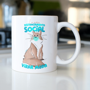 Nome do produtoCaneca Gato Distanciamento Social