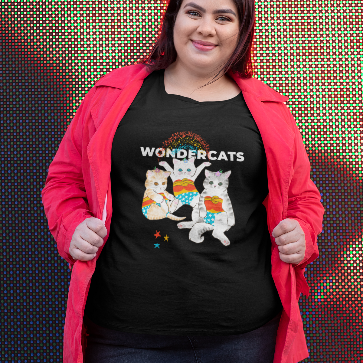 Nome do produtoCamiseta Plus Size Wonder Cats