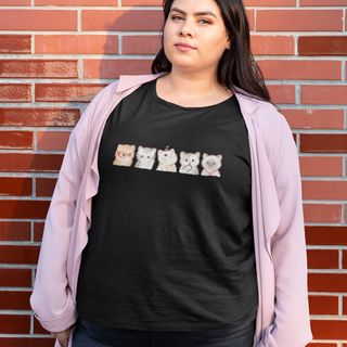 Camiseta Plus Size Gatinhos Fofinhos