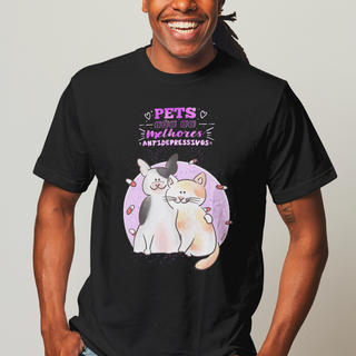 Nome do produto  Camiseta Masculina Pets São os Melhores Antidepressivos
