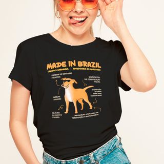 Camiseta Feminina Vira-lata Caramelo Made in Brazil