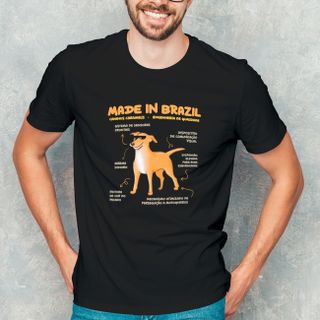 Nome do produto  Camiseta Masculina Vira-lata Caramelo Made in Brazil