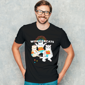 Camiseta Masculina Wonder Cats