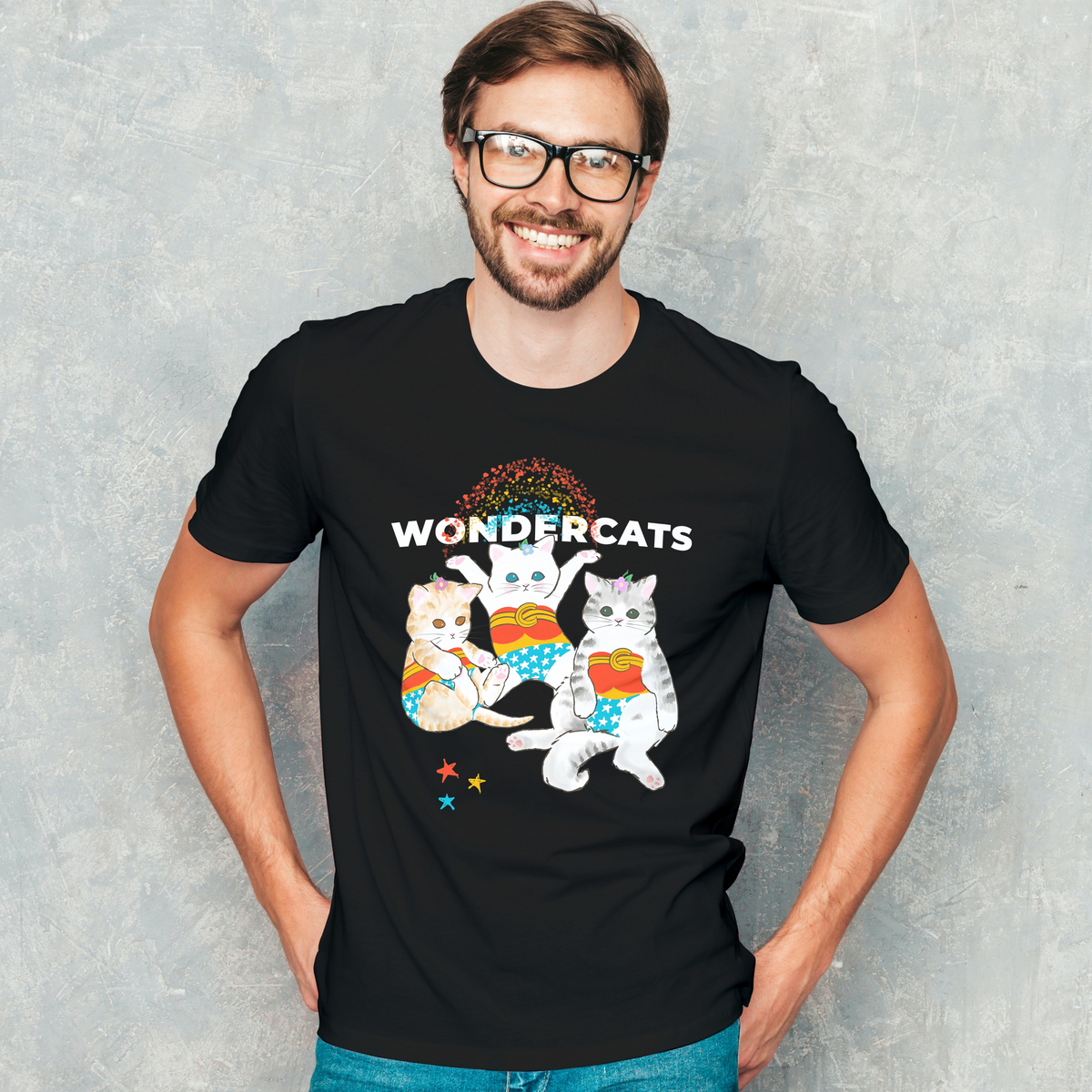 Nome do produto: Camiseta Masculina Wonder Cats