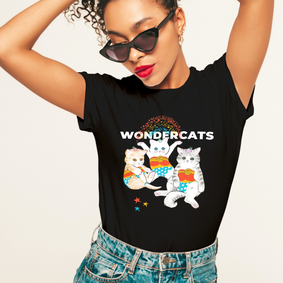Camiseta Feminina Wonder Cats