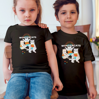 Camiseta Infantil Unissex Wonder Cats