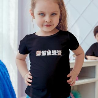 Camiseta Infantil Gatinhos Fofinhos