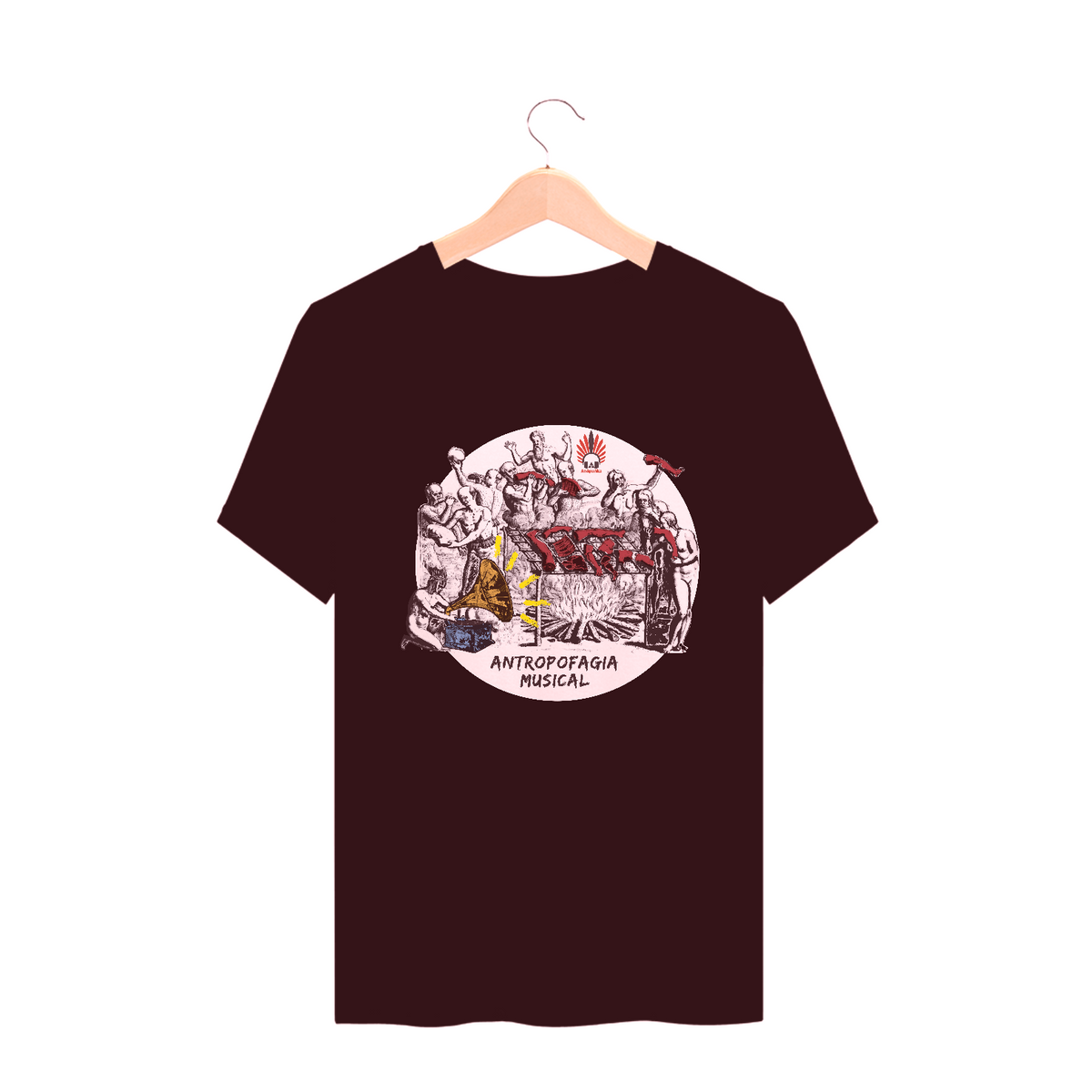 Nome do produto: T Shirt Qualit Antropofagia Musical Tupinambá