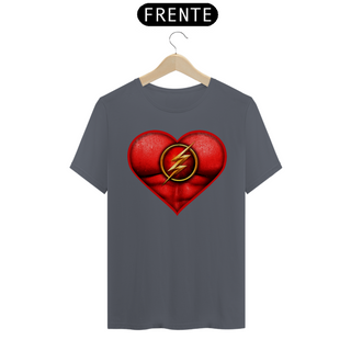 Nome do produtoCamiseta Coração de Herói Flash