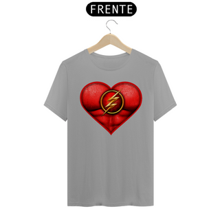 Nome do produtoCamiseta Coração de Herói Flash