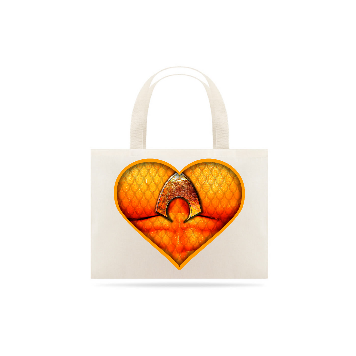 Nome do produto: Eco Bag Coração de Herói Aquaman