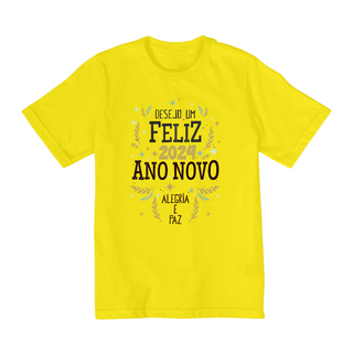 Nome do produtoCamiseta Infantil (10 a 14) Ano Novo 2024 Alegria e Paz