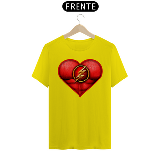 Nome do produtoCamiseta Coração de Herói Flash