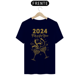 Nome do produtoCamiseta Ano Novo 2024 Brinde Glitter