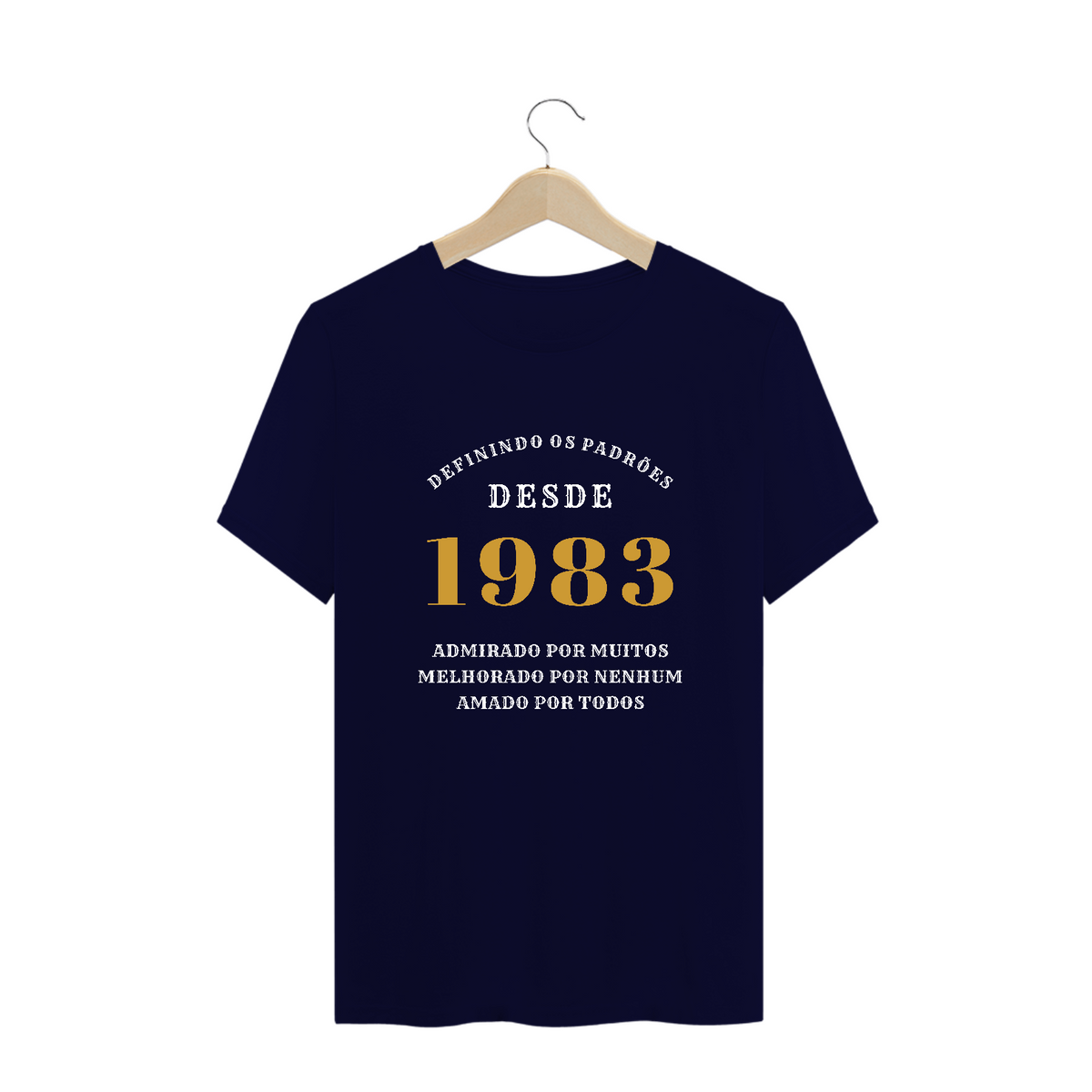 Nome do produto: Camiseta Plus Size Aniversário Admirado Desde 1983