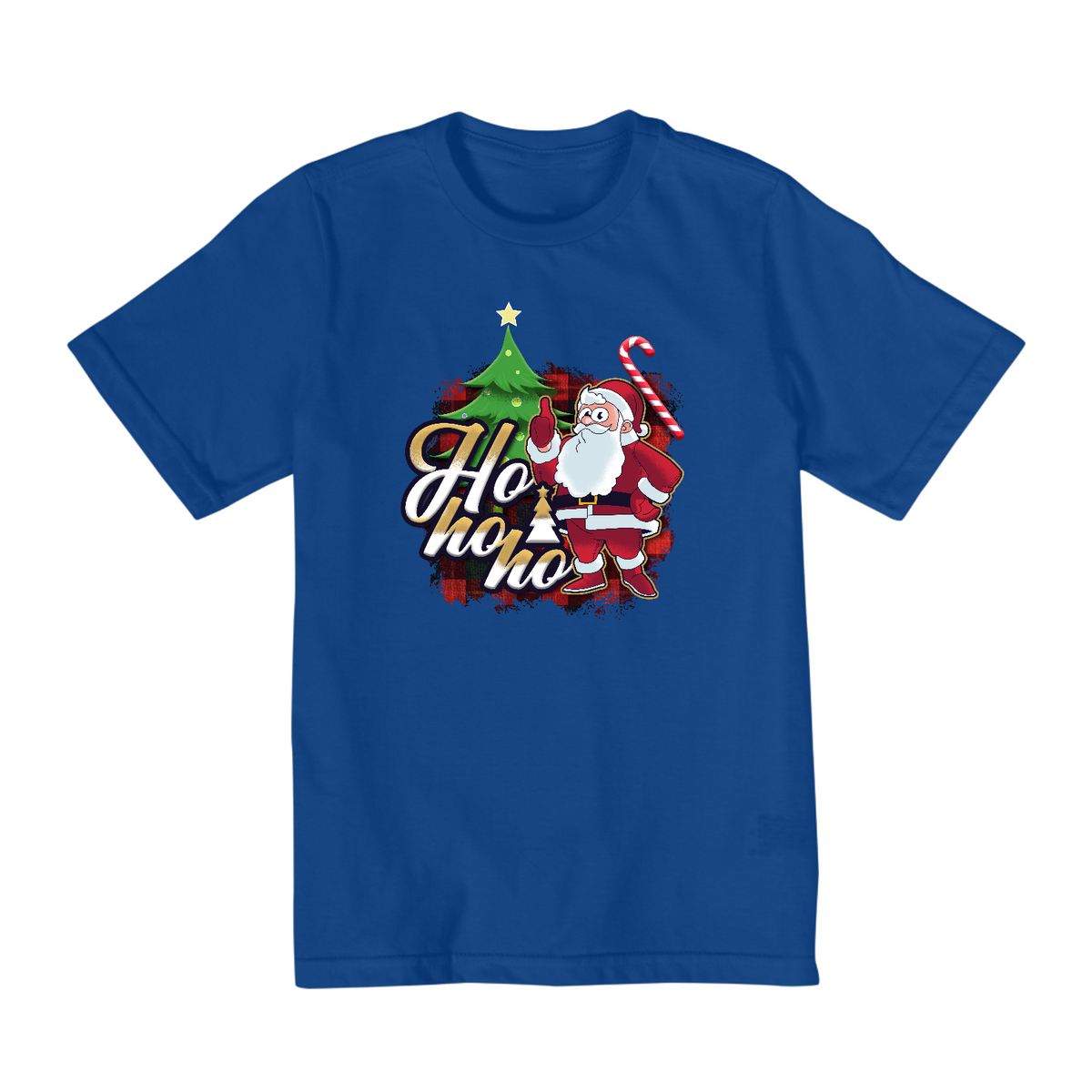 Nome do produto: Camiseta Infantil (10 a 14) Natal Papai Noel Ho Ho Ho