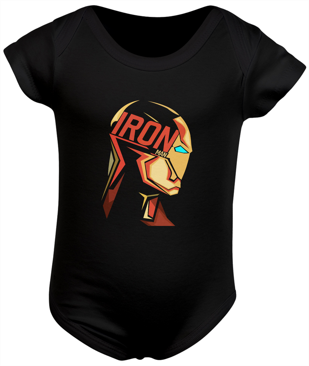 Nome do produto: Body Infantil Iron Man Face 3D